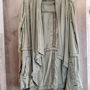 Olive green waterfall jacket